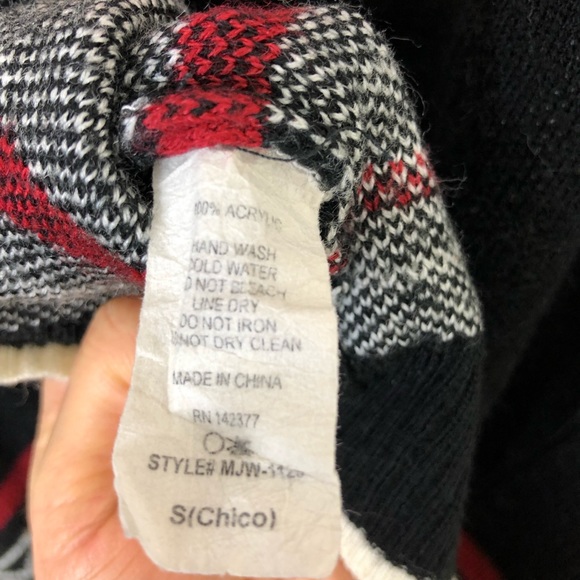 May & July Open Wrap Cardigan Sweater Aztec Pattern Sz S - Picture 5 of 6